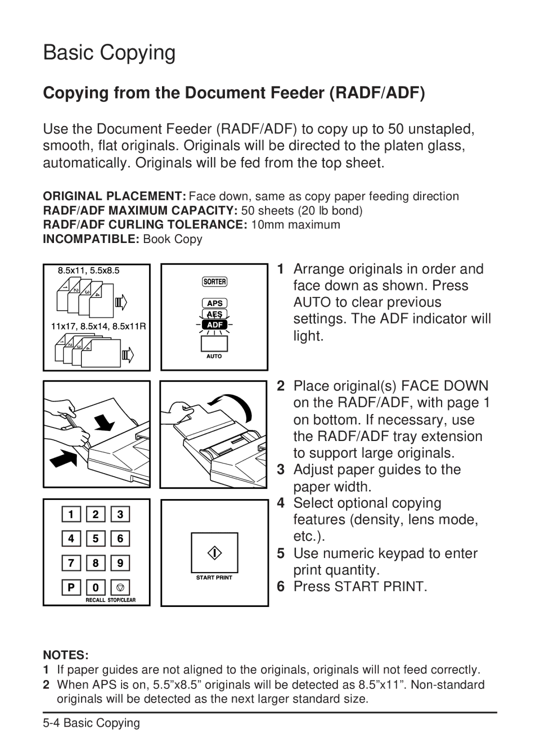 Konica Minolta 2223 user manual Copying from the Document Feeder RADF/ADF 