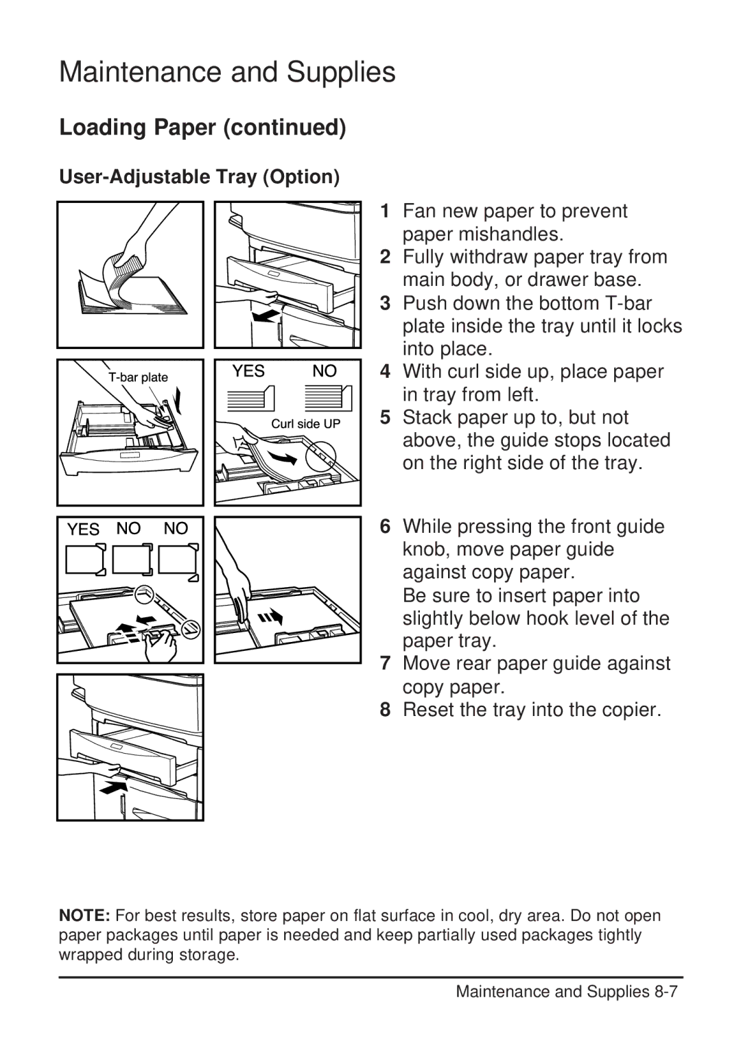 Konica Minolta 2223 user manual User-Adjustable Tray Option 