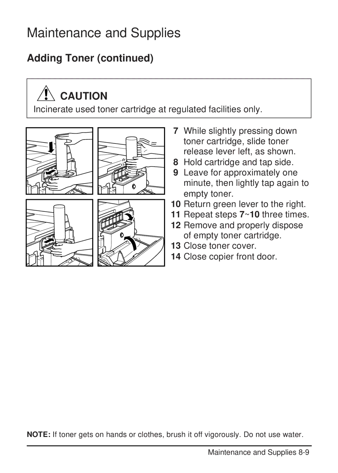 Konica Minolta 2223 user manual Maintenance and Supplies 