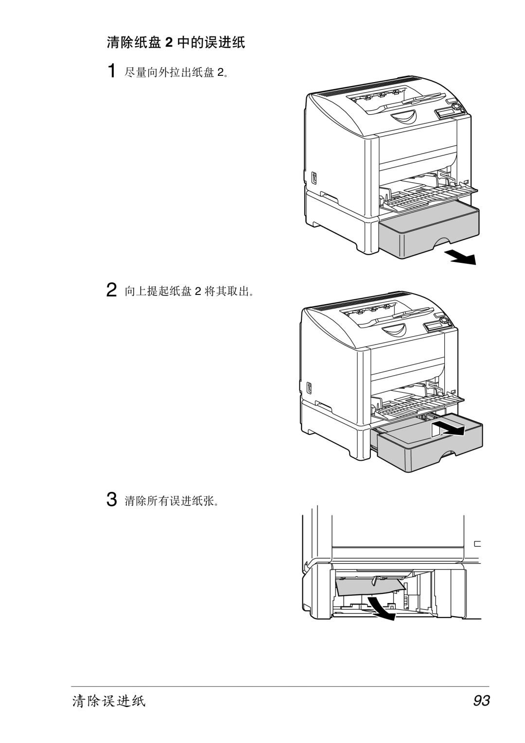 Konica Minolta 2430 DL manual 清除误进纸93 