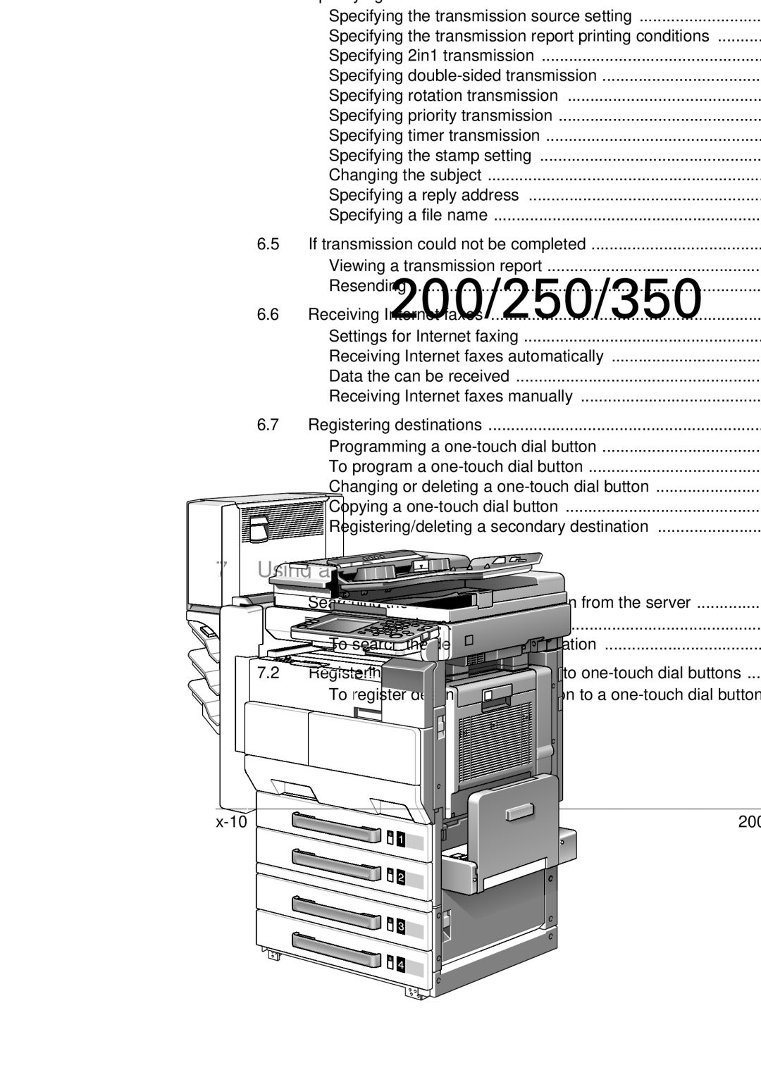 Konica Minolta BP-200, 250, 350 manual Receiving Internet faxes, Searching the destination information from the server 