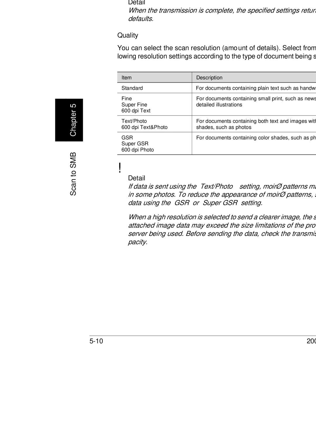 Konica Minolta 250, 350, BP-200 manual Specifying the scanning quality and zoom ratio 