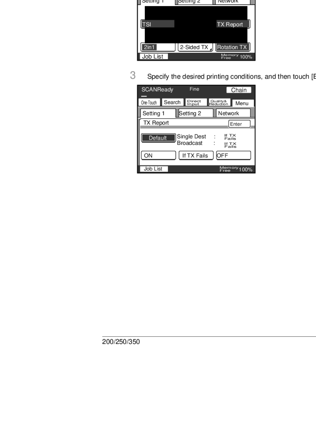 Konica Minolta 350, 250, BP-200 manual Job List 