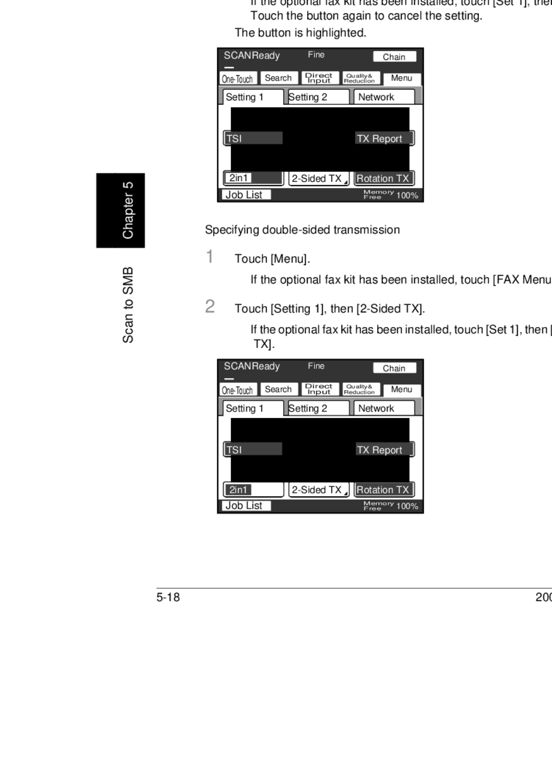 Konica Minolta BP-200, 250, 350 manual Specifying 2in1 transmission 