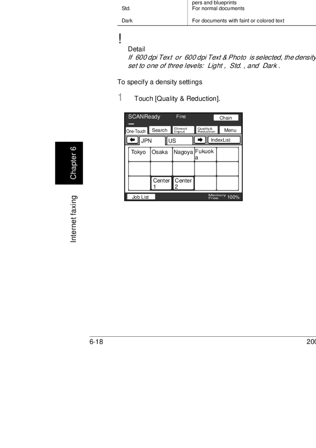 Konica Minolta BP-200, 250, 350 manual Density, To specify a density settings 