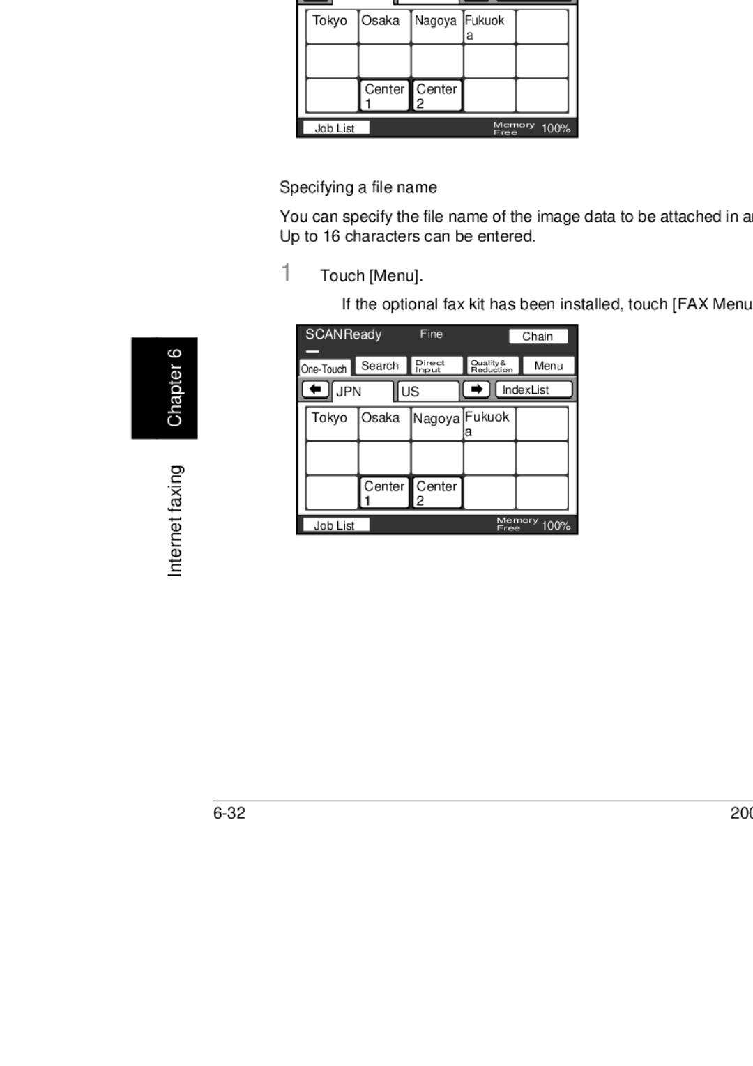 Konica Minolta 350, 250, BP-200 manual Specifying a file name 