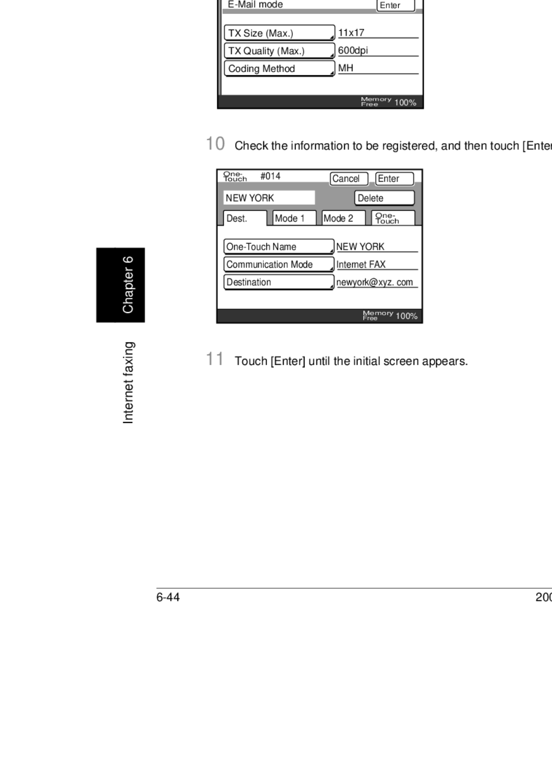 Konica Minolta 350, 250, BP-200 manual Internet FAX Destination 