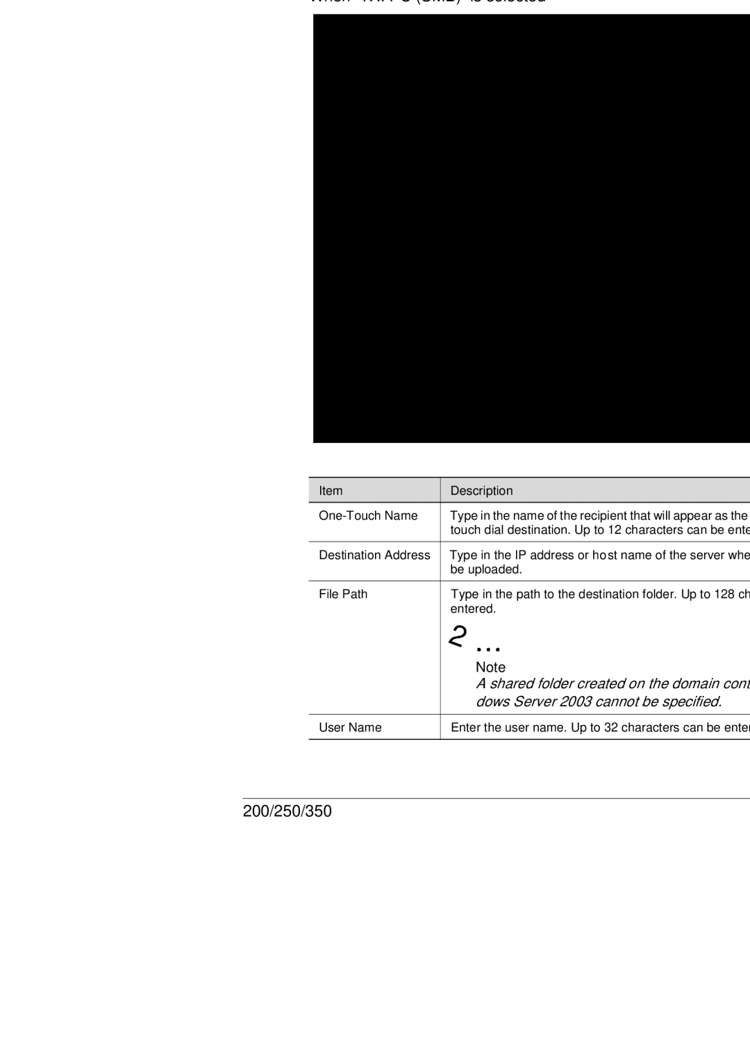 Konica Minolta 250, 350, BP-200 manual Specifying settings using PageScope Web Connection, When TX PC SMB is selected 