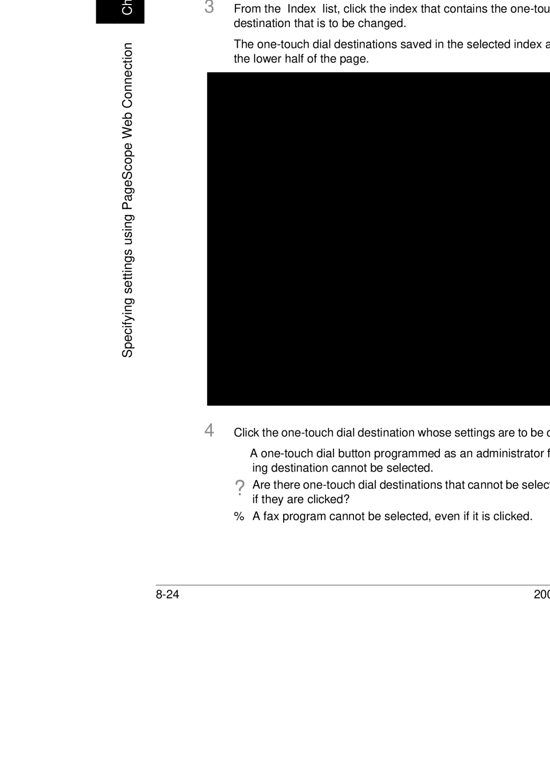 Konica Minolta 250, 350, BP-200 manual Specifying settings using PageScope Web Connection 