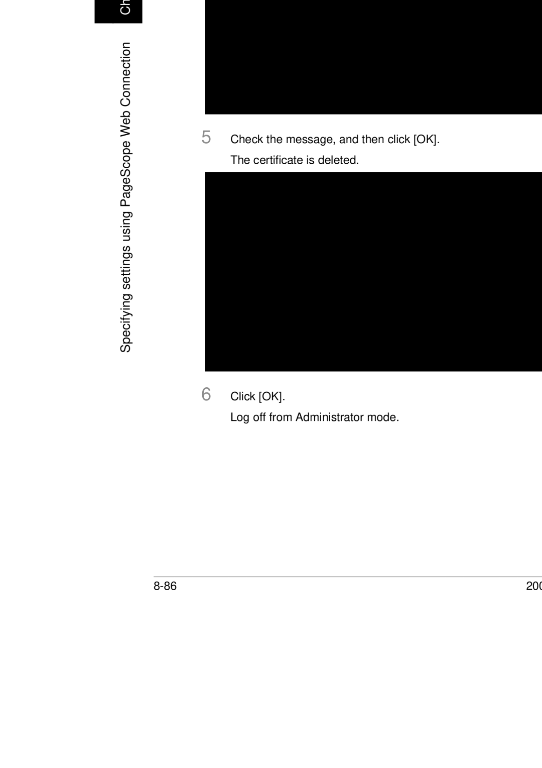 Konica Minolta BP-200, 250, 350 manual Specifying settings using PageScope Web Connection Chapter 