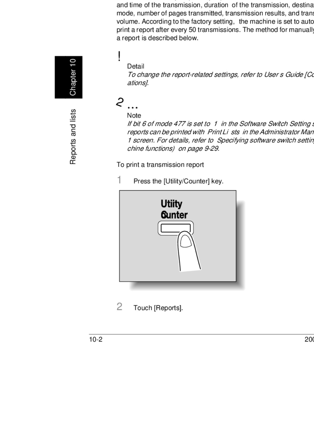 Konica Minolta 350, 250, BP-200 manual Checking the transmission conditions TX Report, To print a transmission report 