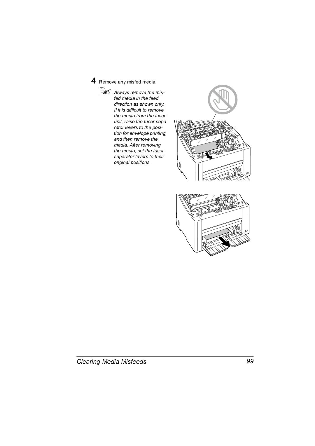 Konica Minolta 2530 DL manual Remove any misfed media 