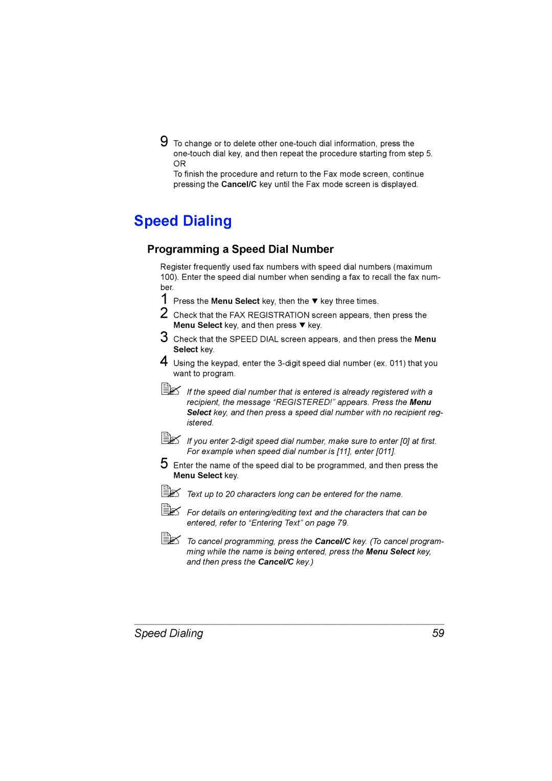 Konica Minolta 2590 MF manual Speed Dialing, Programming a Speed Dial Number 