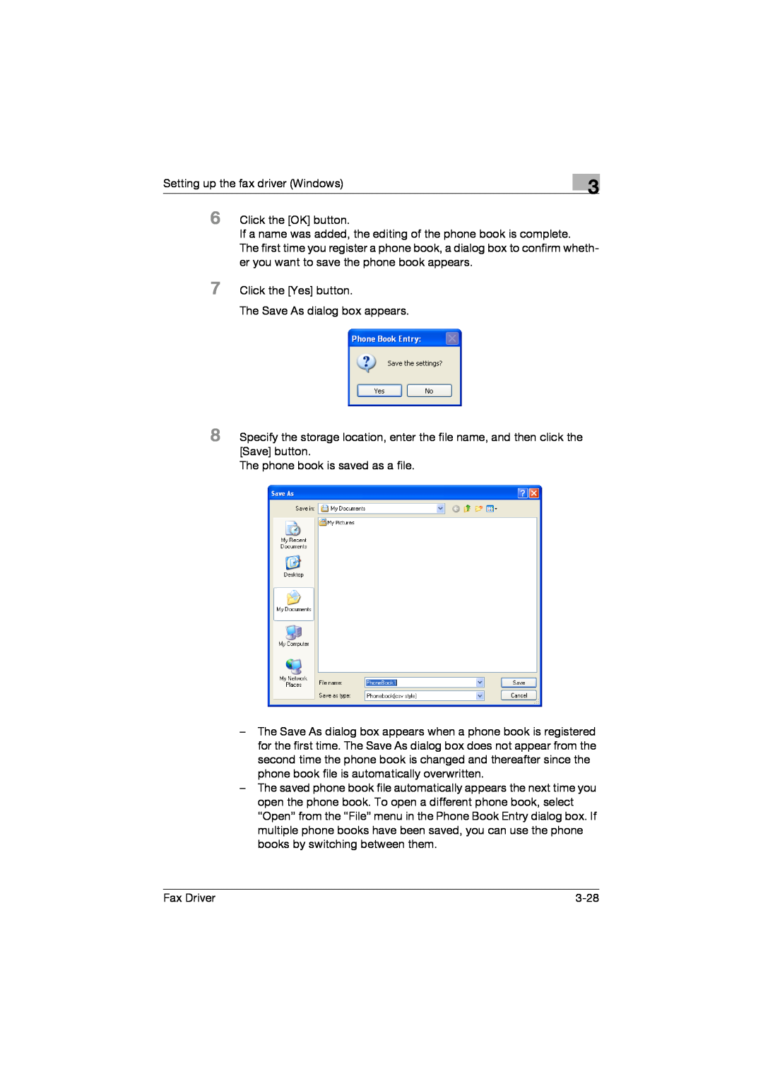 Konica Minolta 282, 222, 362 manual Setting up the fax driver Windows 