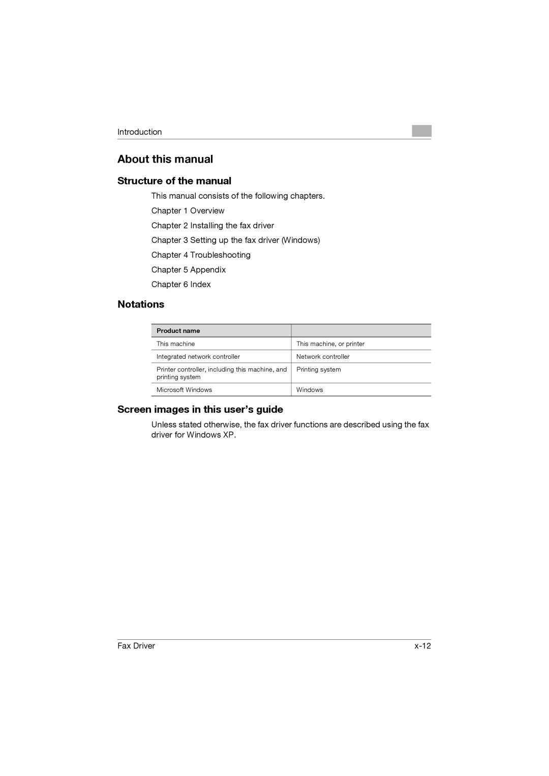 Konica Minolta 222, 282, 362 About this manual, Structure of the manual, Notations, Screen images in this user’s guide 