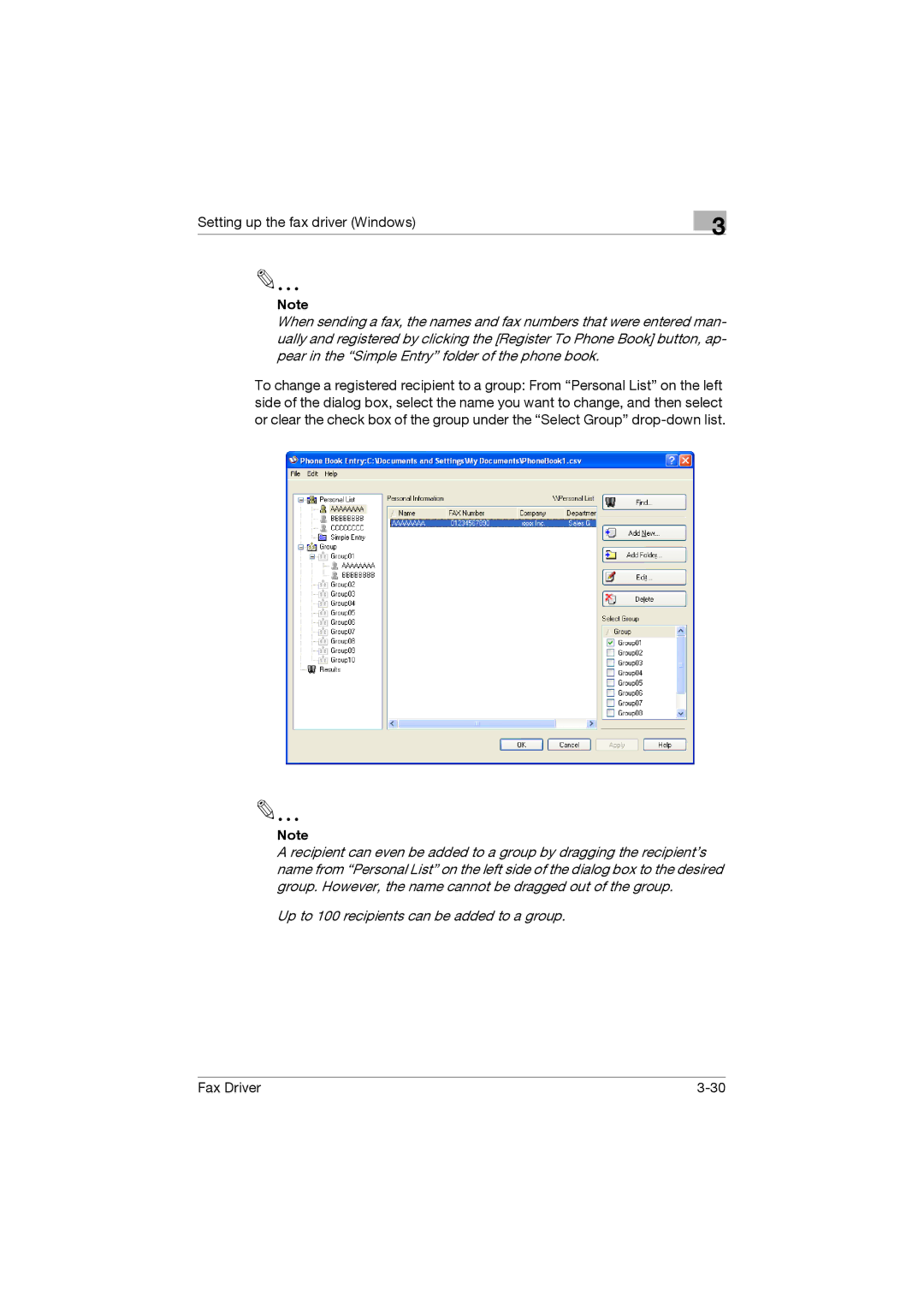 Konica Minolta 362, 282, 222 manual Setting up the fax driver Windows 