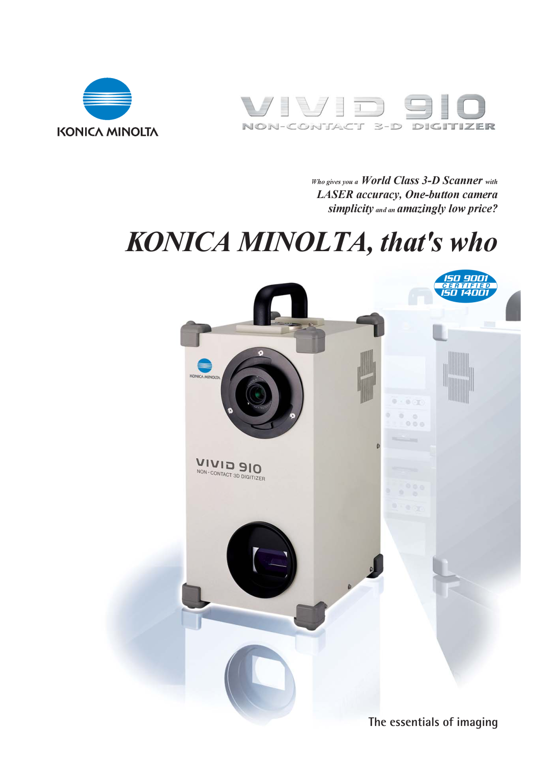 Konica Minolta 3-D Scanner manual KONICA MINOLTA, thats who 