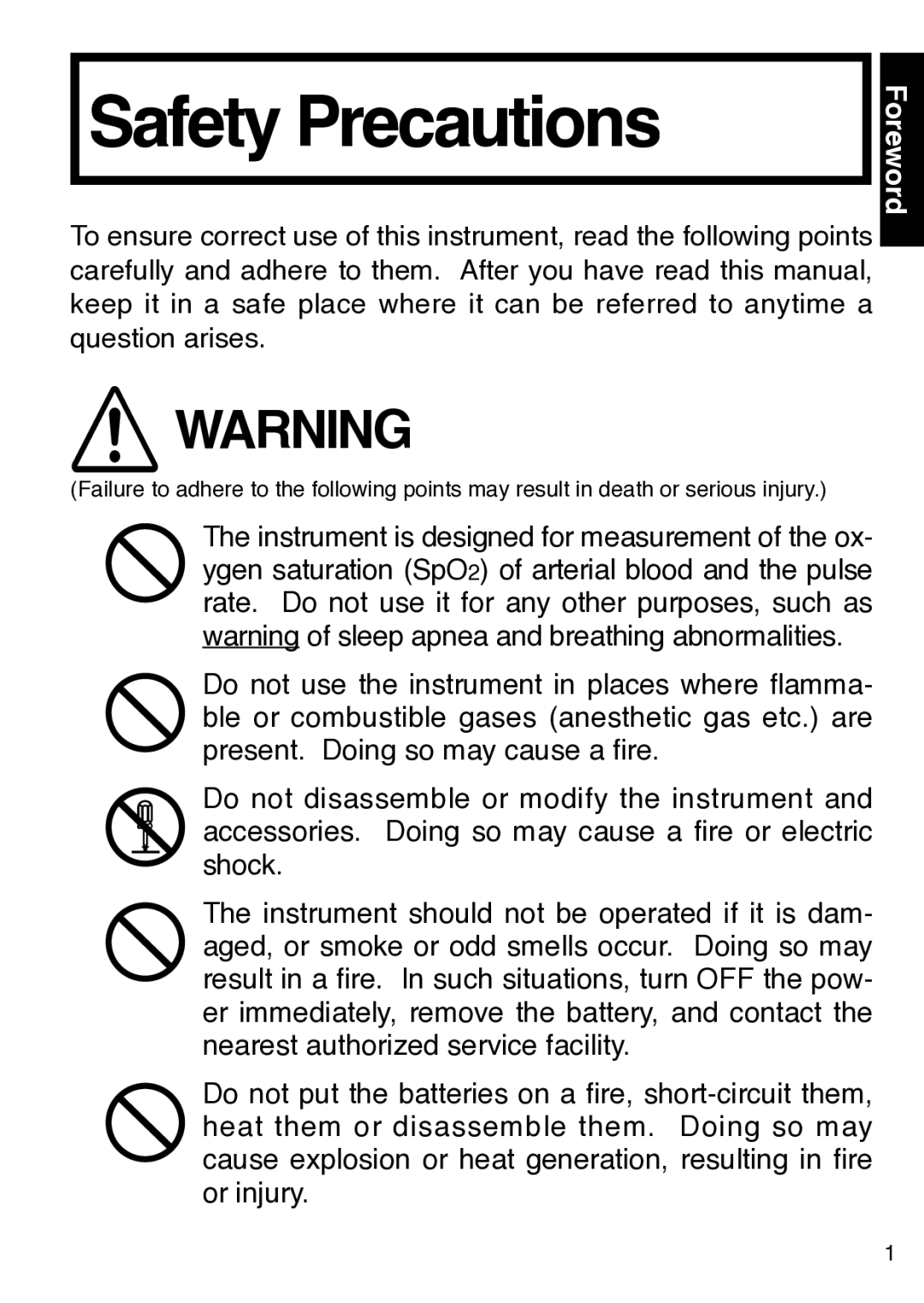 Konica Minolta 300 instruction manual Safety Precautions 