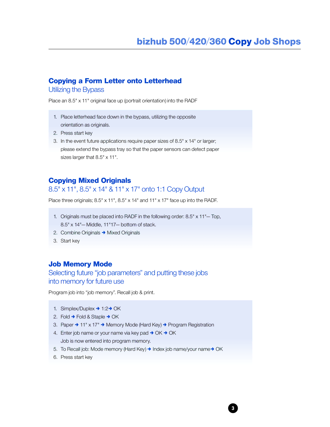 Konica Minolta 360 manual Copying a Form Letter onto Letterhead Utilizing the Bypass 