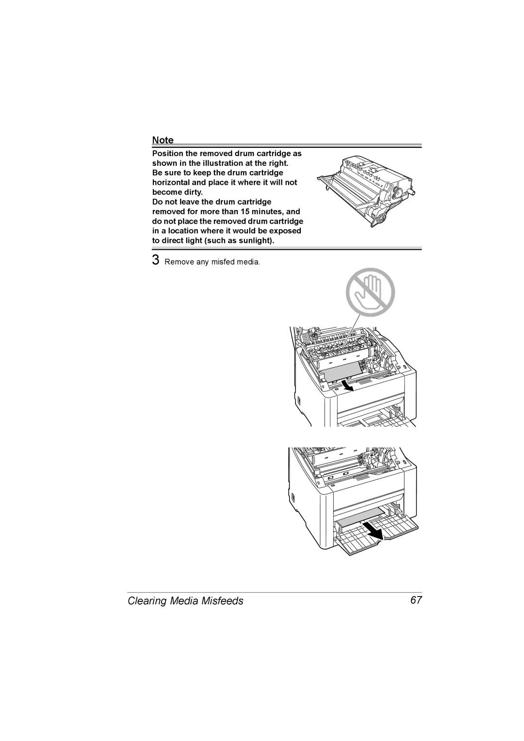 Konica Minolta 1800767-001A, 4139-7733-01A manual Remove any misfed media 