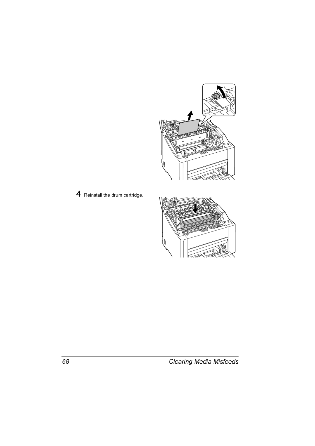 Konica Minolta 4139-7733-01A, 1800767-001A manual Reinstall the drum cartridge 