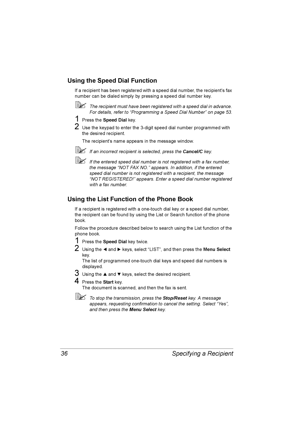 Konica Minolta 4556-9598-01A manual Using the Speed Dial Function, Using the List Function of the Phone Book 