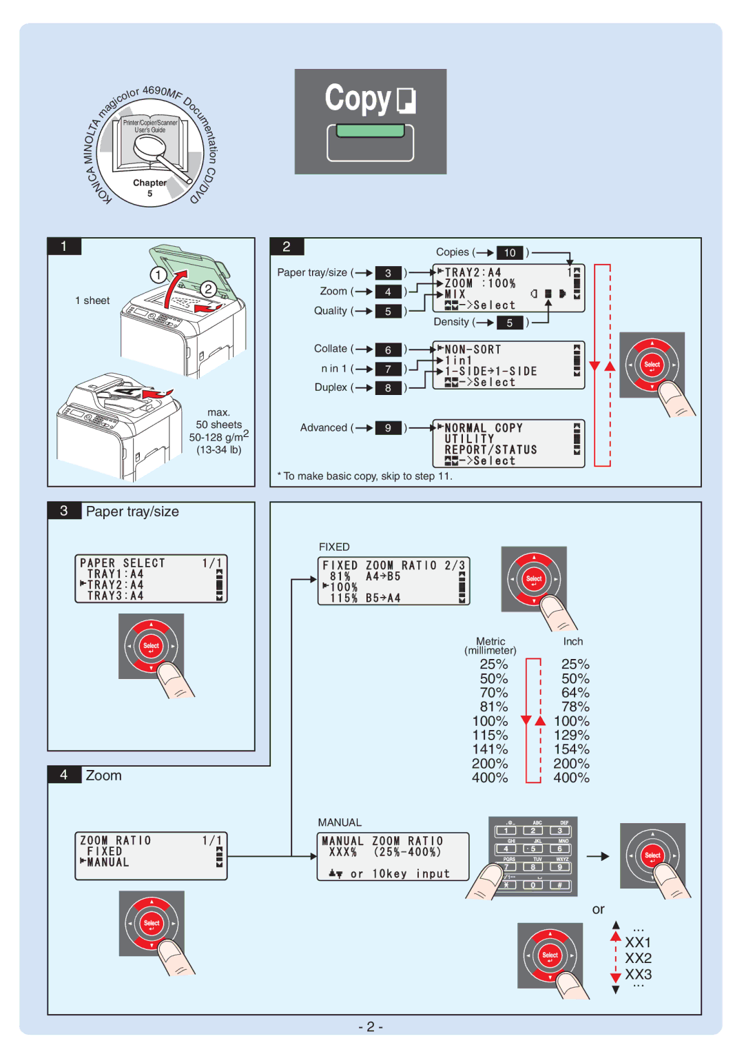 Konica Minolta 4690MF manual XX1 XX2 XX3 