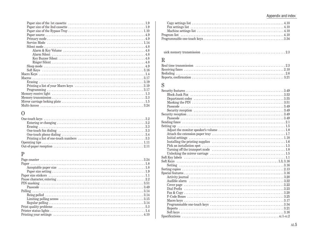 Konica Minolta 7013 manual Erasing Printing a list of your Macro keys Programming 