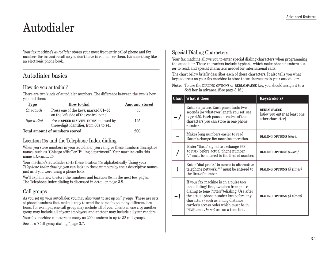 Konica Minolta 7013 manual Autodialer basics 