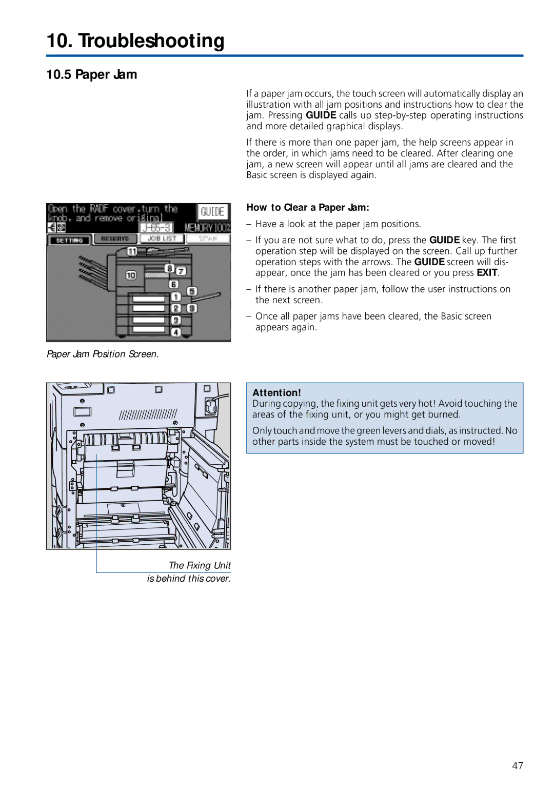 Konica Minolta 7020 instruction manual How to Clear a Paper Jam 