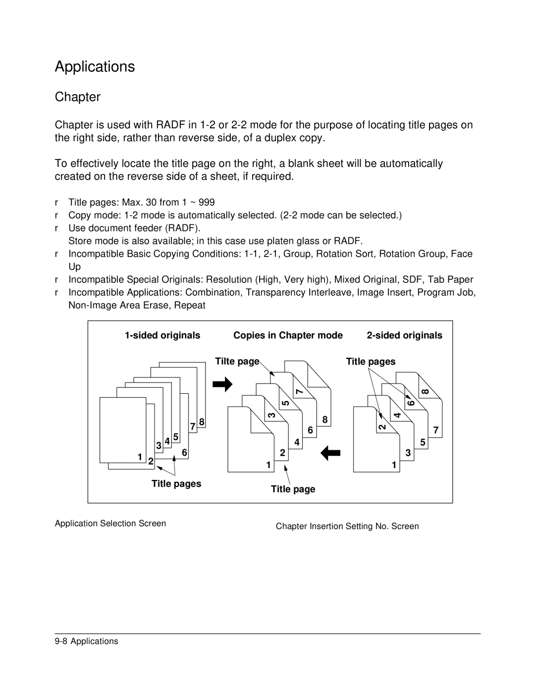 Konica Minolta 7075 manual Copies in Chapter mode 