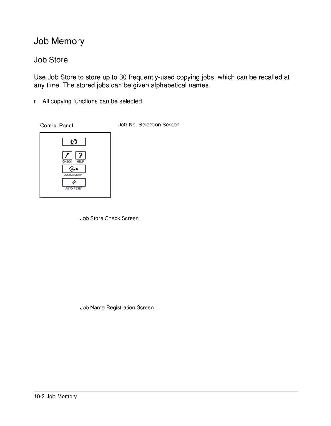 Konica Minolta 7075 manual Job Store, All copying functions can be selected 