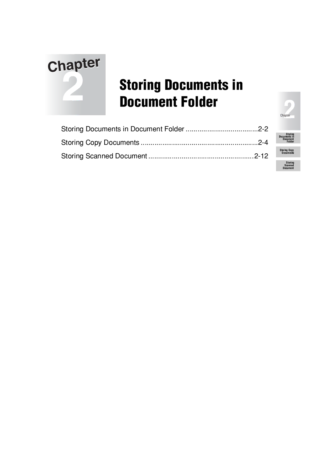 Konica Minolta 7222 manual Document Folder 