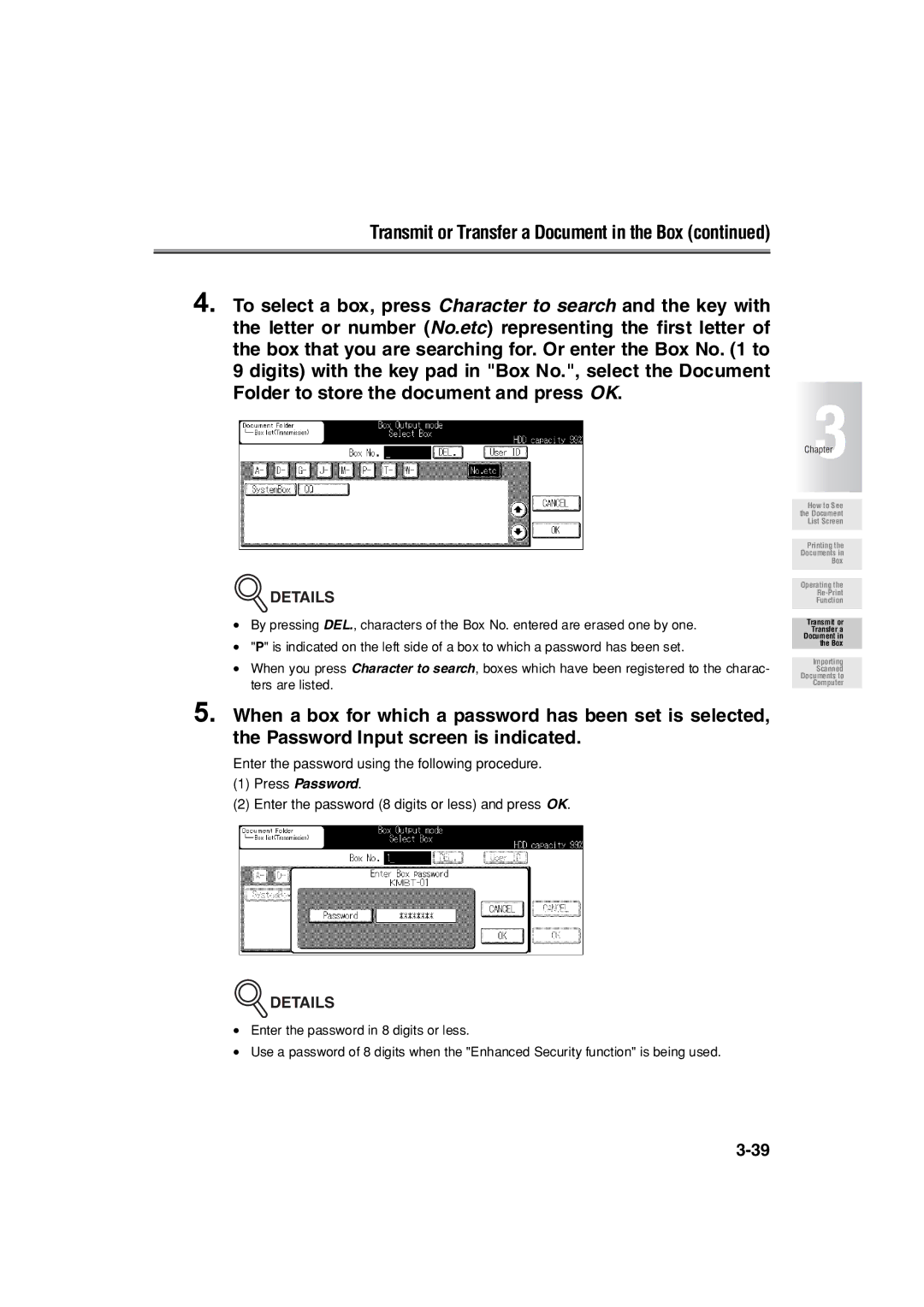 Konica Minolta 7222 manual Press Password 