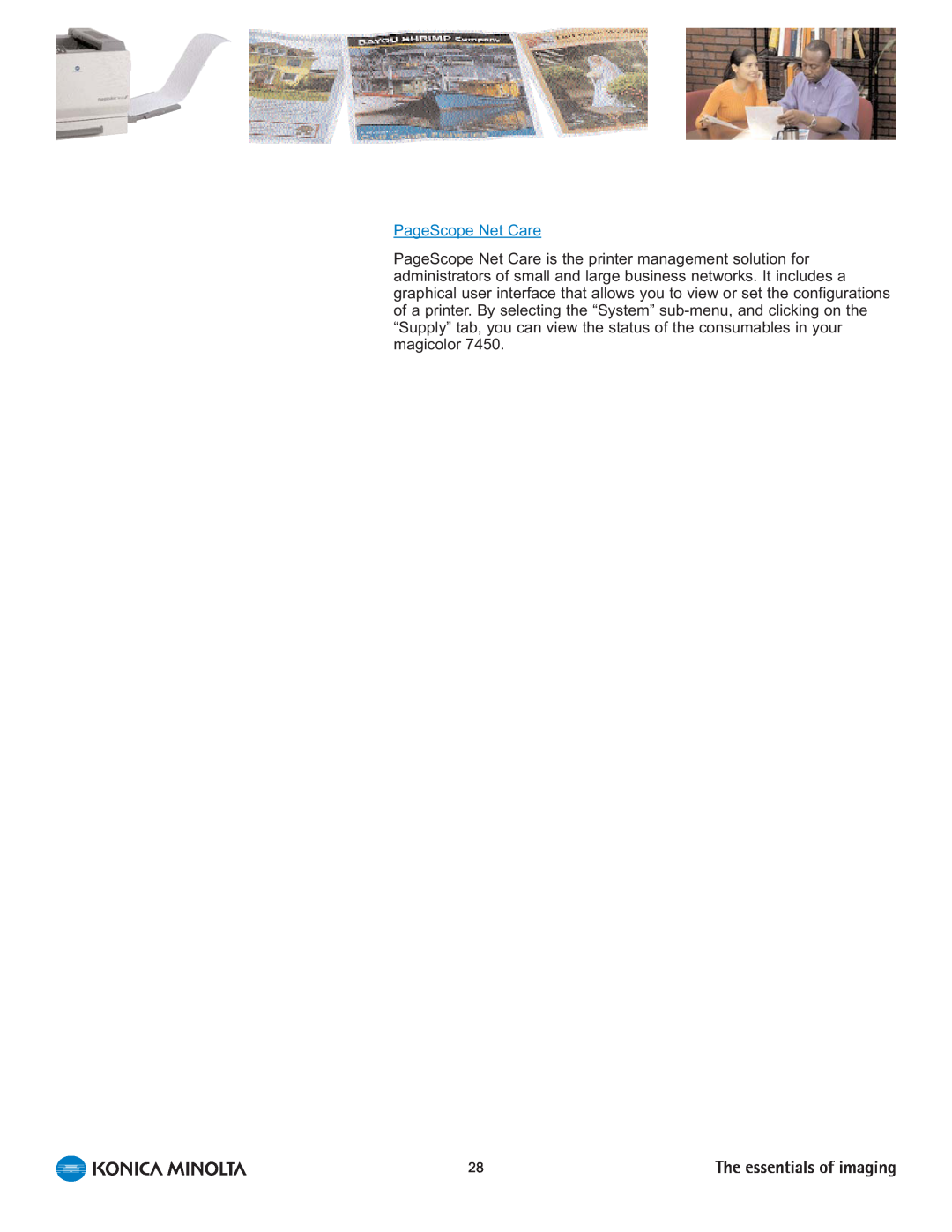 Konica Minolta 7450 manual PageScope Net Care 