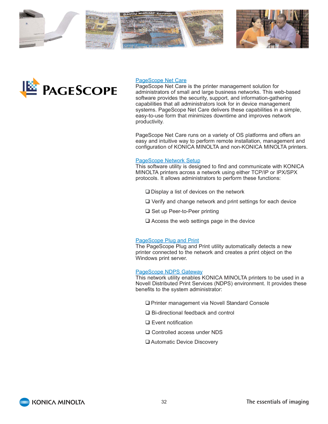 Konica Minolta 7450 manual PageScope Network Setup 