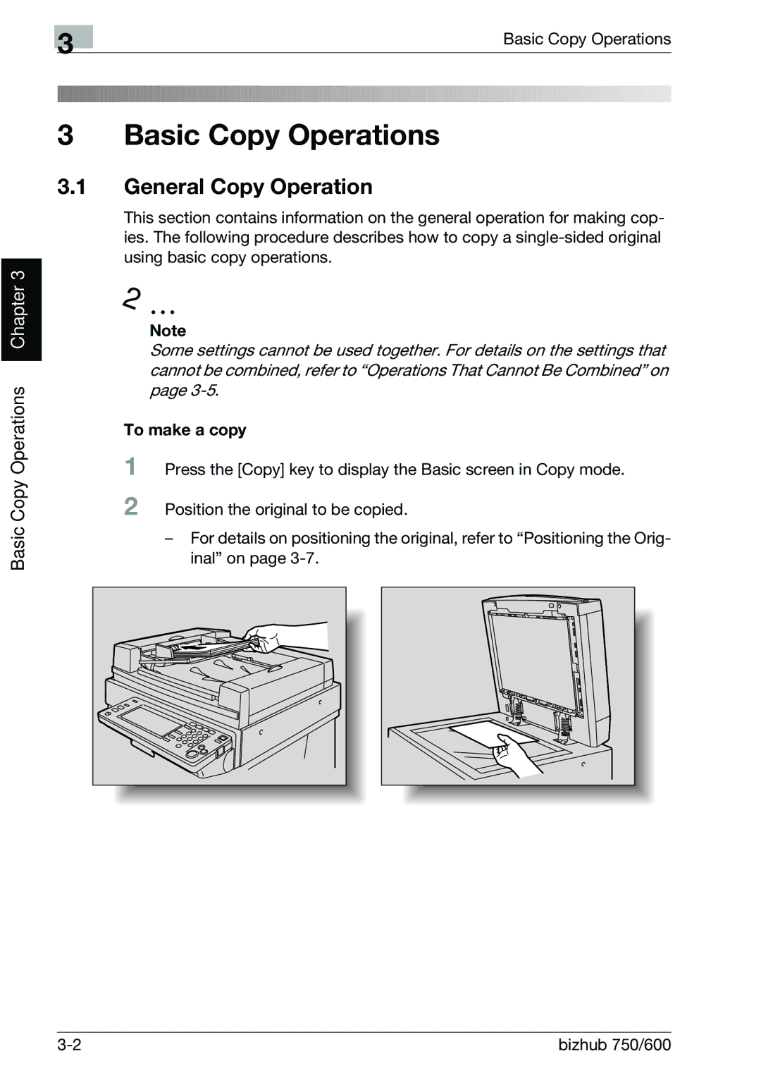 Konica Minolta 750 manual General Copy Operation, To make a copy 