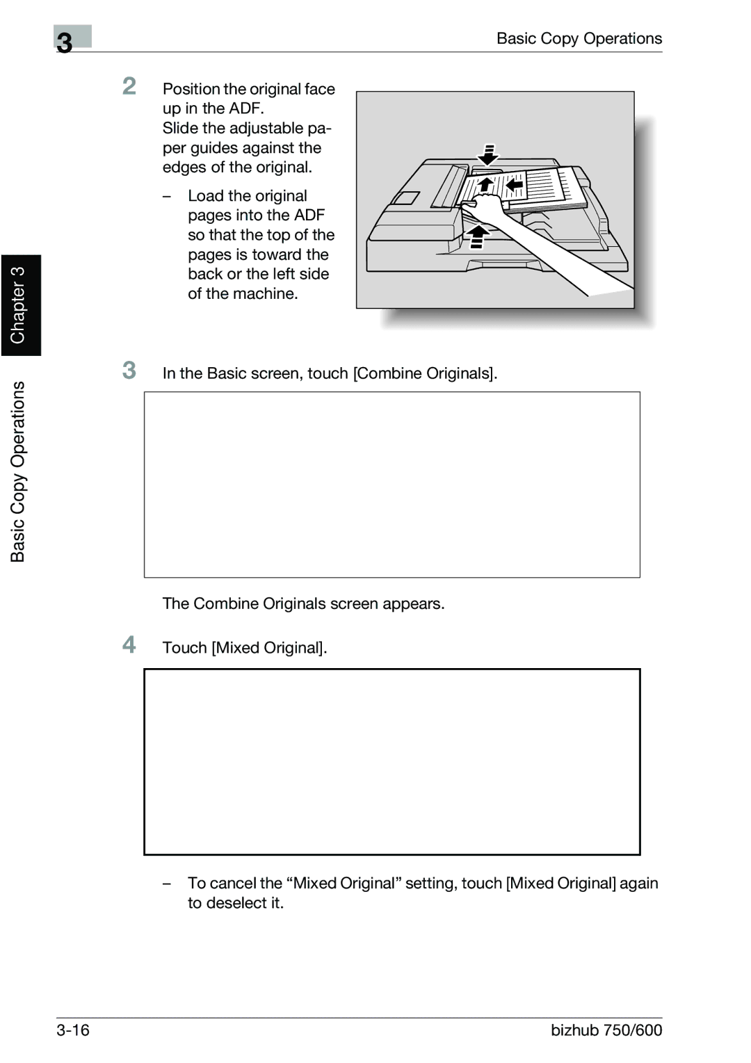 Konica Minolta 750 manual Basic Copy Operations Chapter 