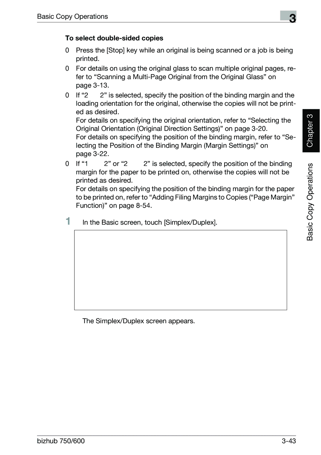 Konica Minolta 750 manual To select double-sided copies 