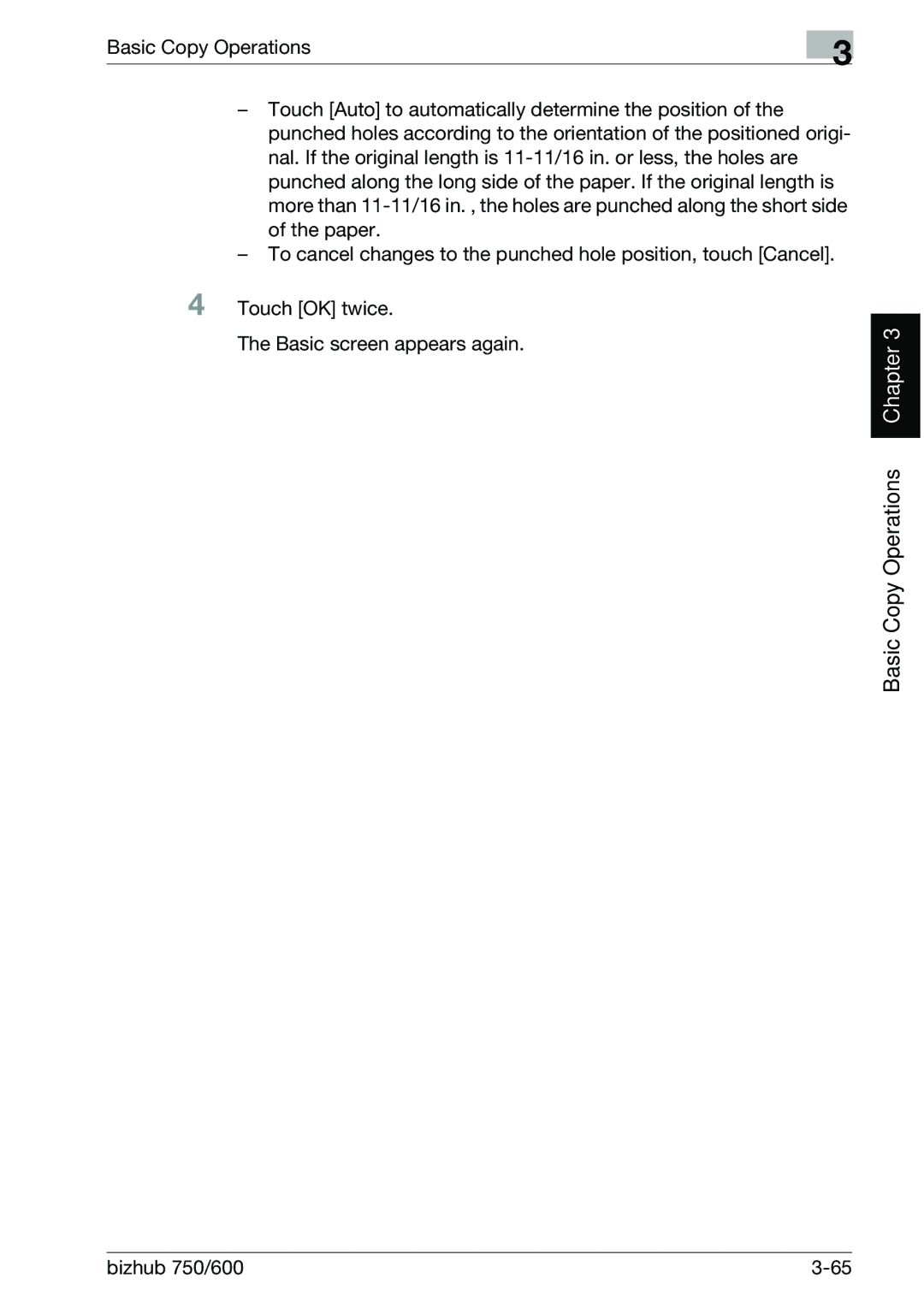 Konica Minolta 750 manual Basic Copy Operations Chapter 