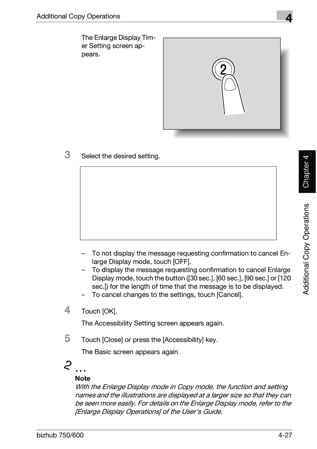 Konica Minolta 750 manual Additional Copy Operations Chapter 