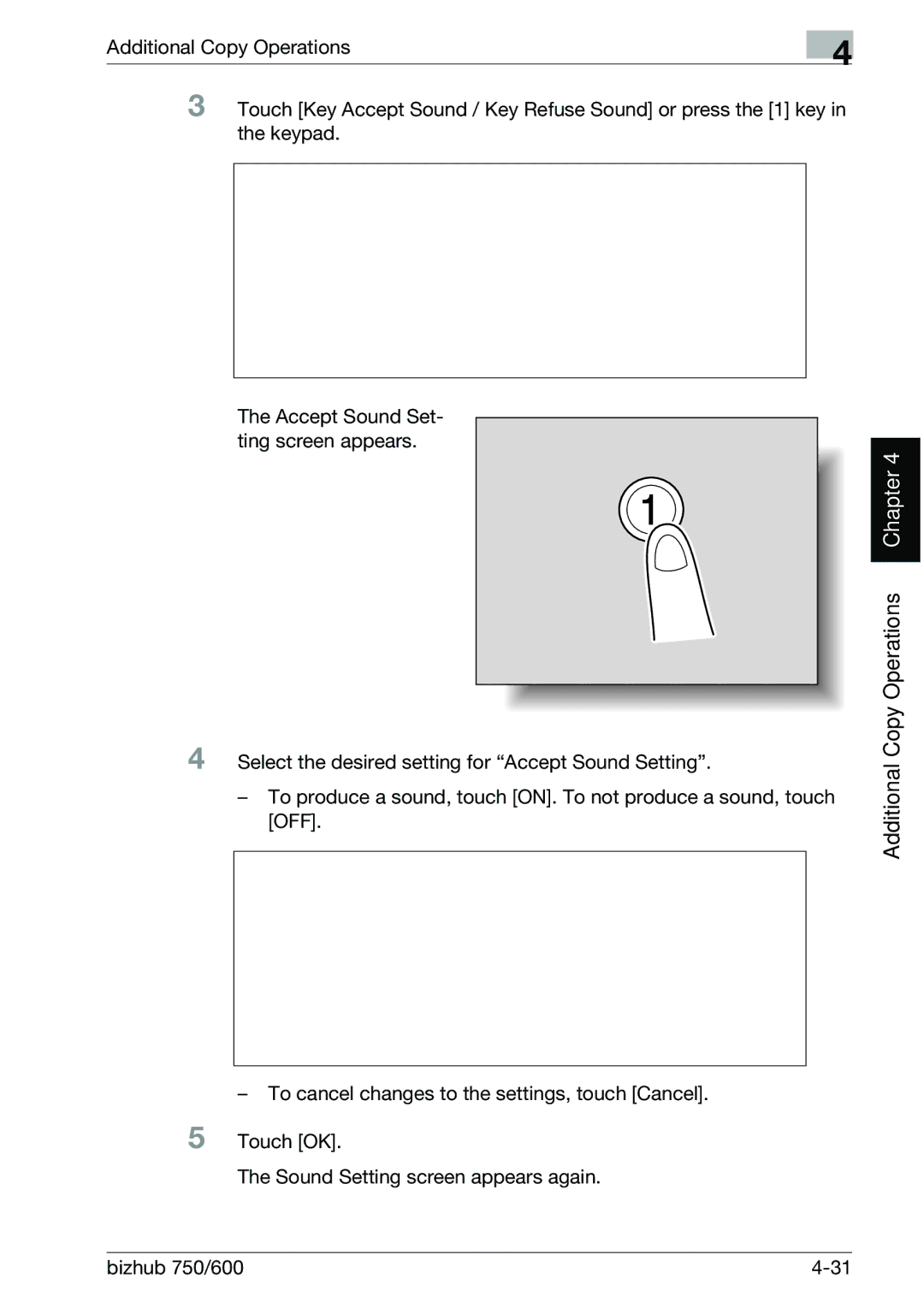 Konica Minolta 750 manual Additional Copy Operations Chapter 