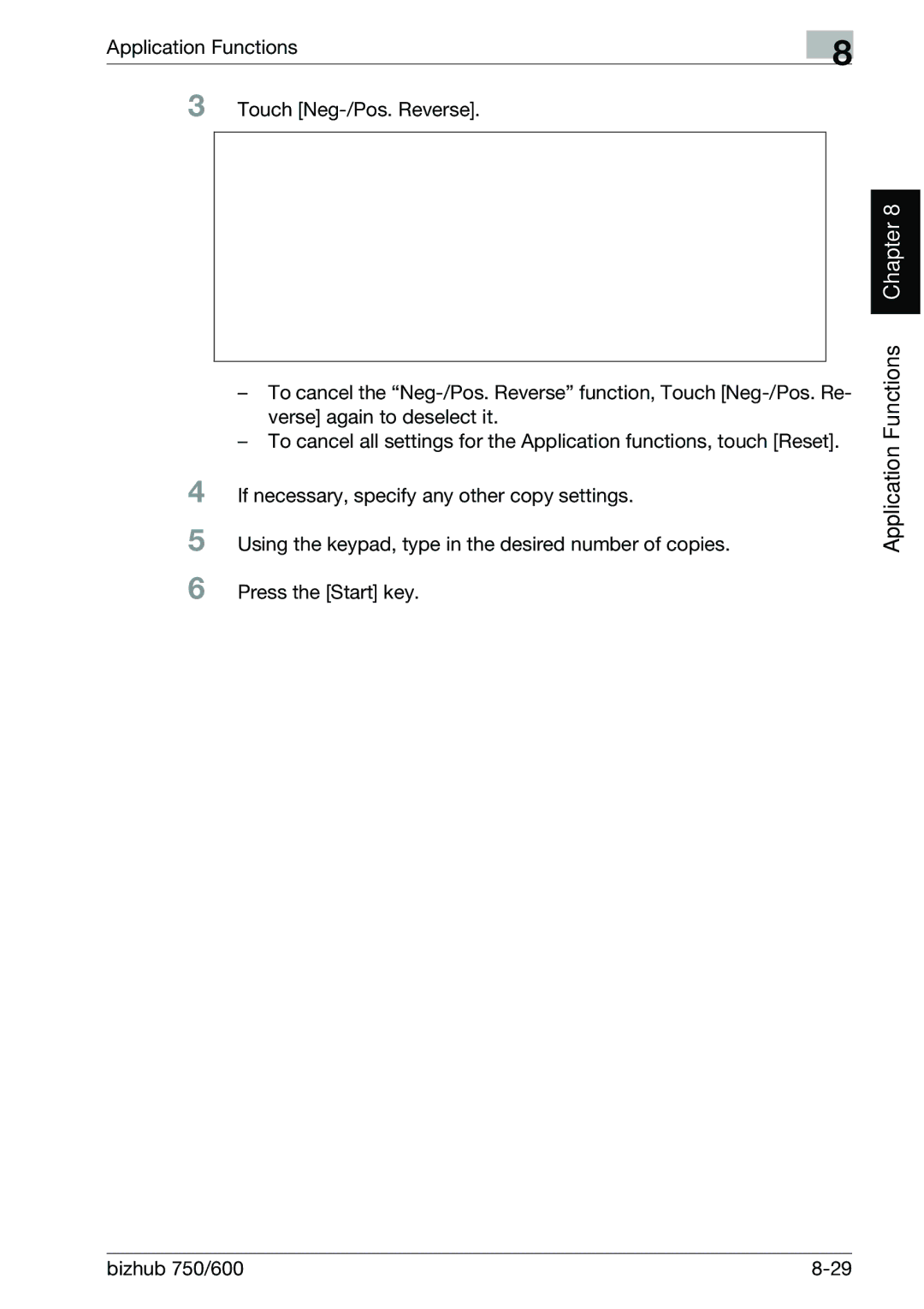 Konica Minolta 750 manual Application Functions Chapter 