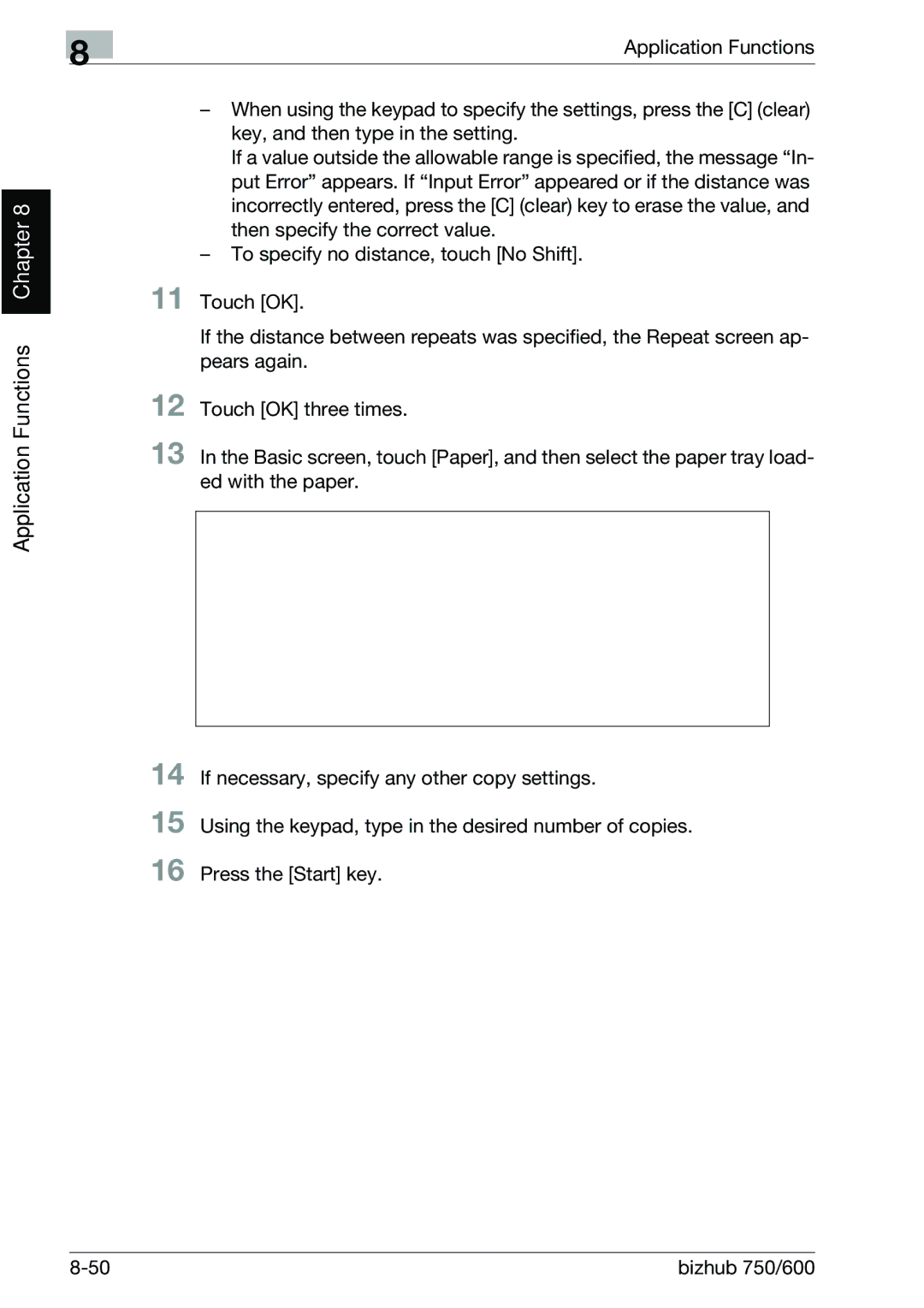 Konica Minolta 750 manual Application Functions Chapter 