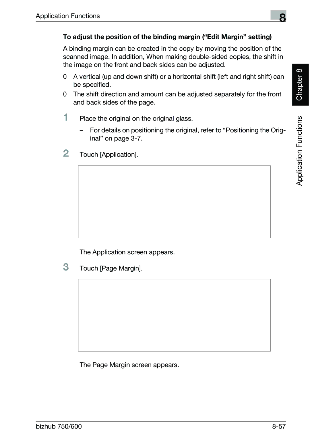 Konica Minolta 750 manual Application Functions Chapter 