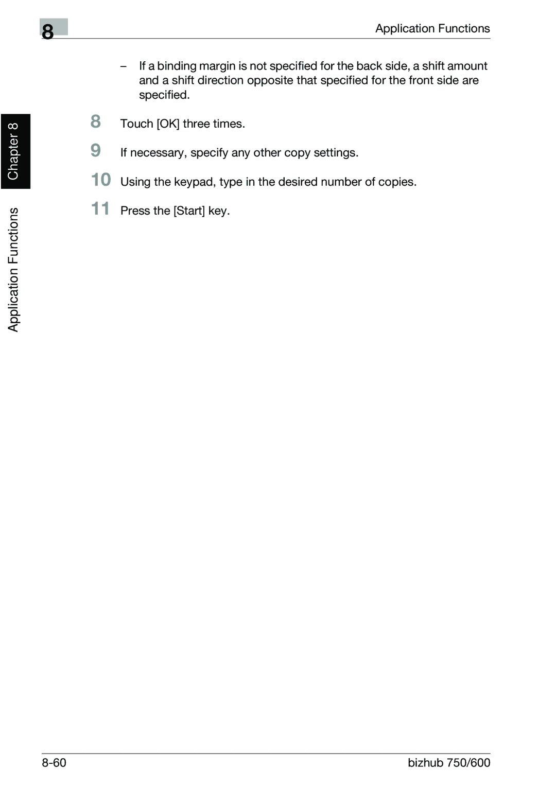 Konica Minolta 750 manual Application Functions Chapter 