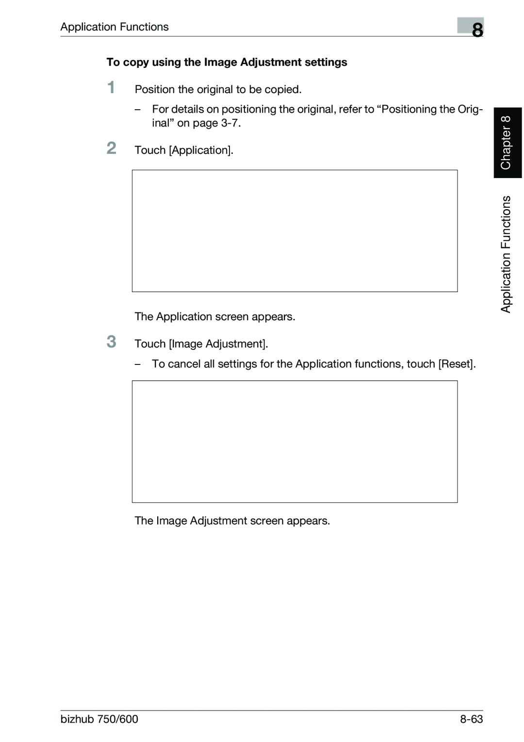 Konica Minolta 750 manual To copy using the Image Adjustment settings 