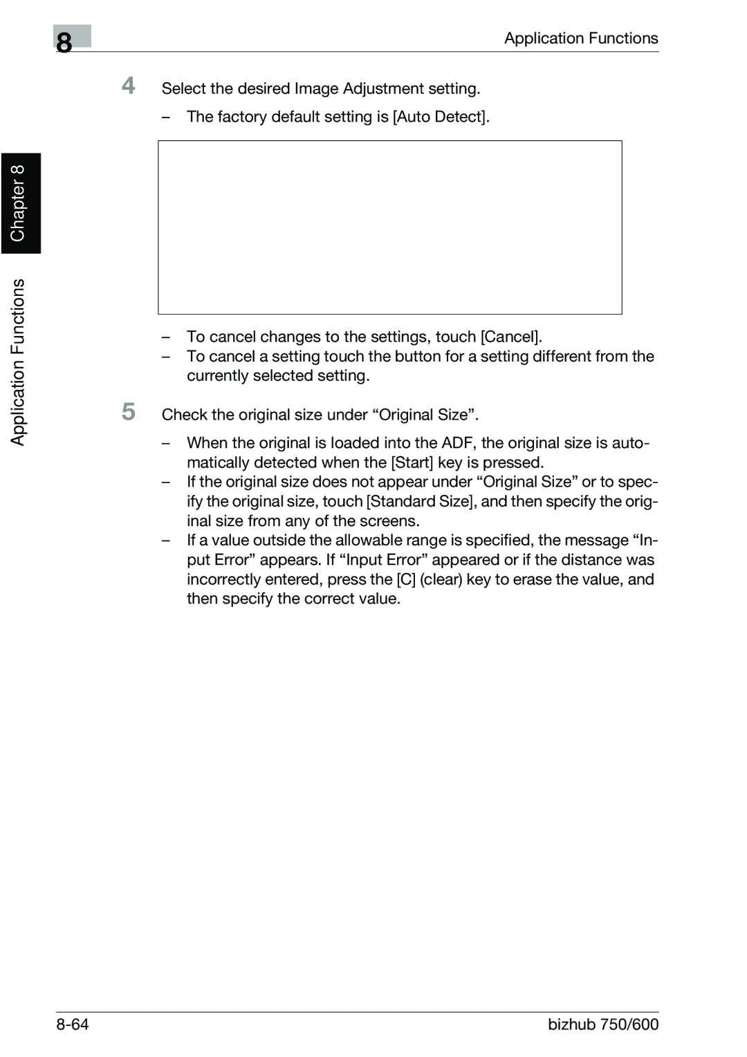 Konica Minolta 750 manual Application Functions Chapter 