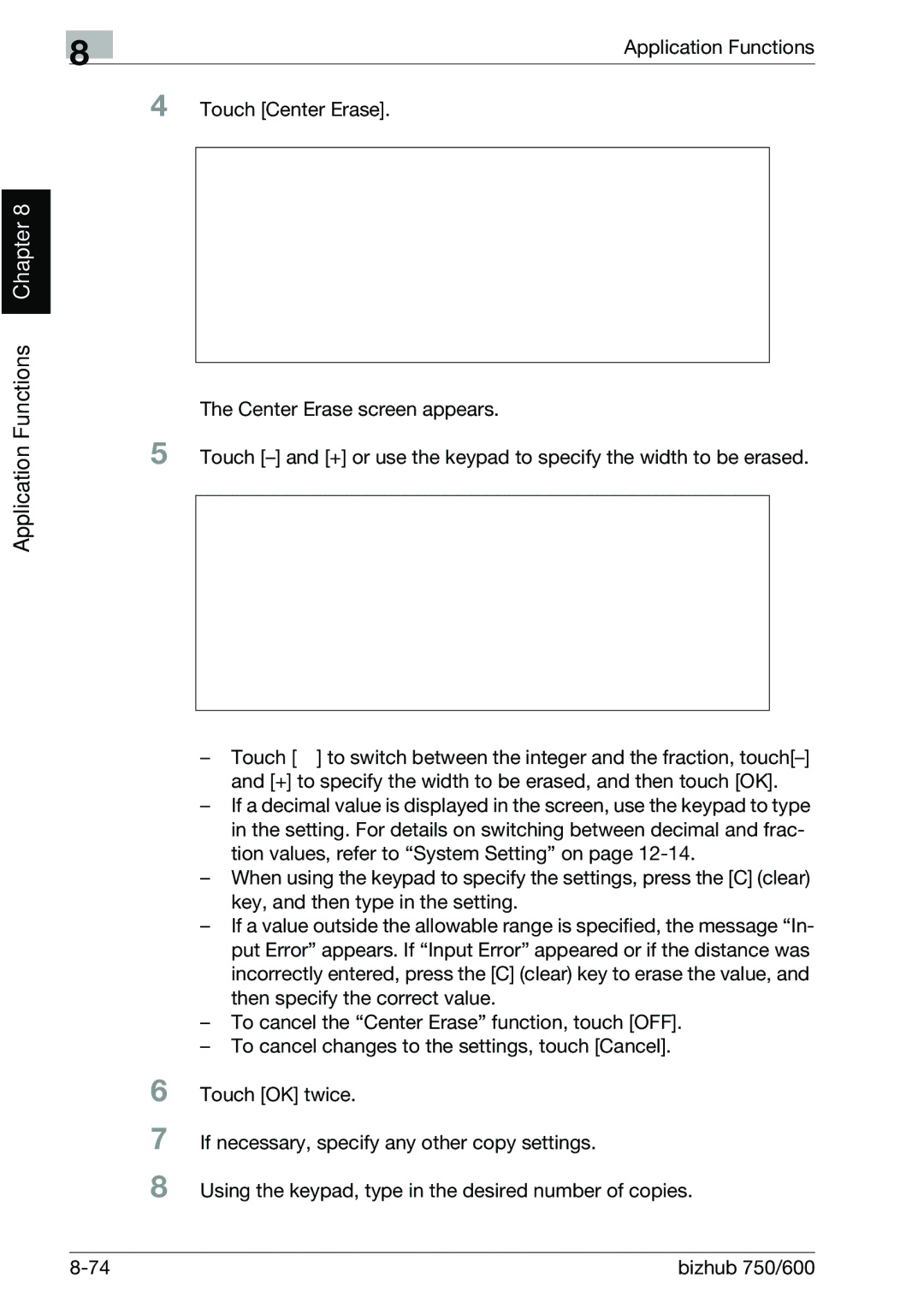 Konica Minolta 750 manual Application Functions Chapter 