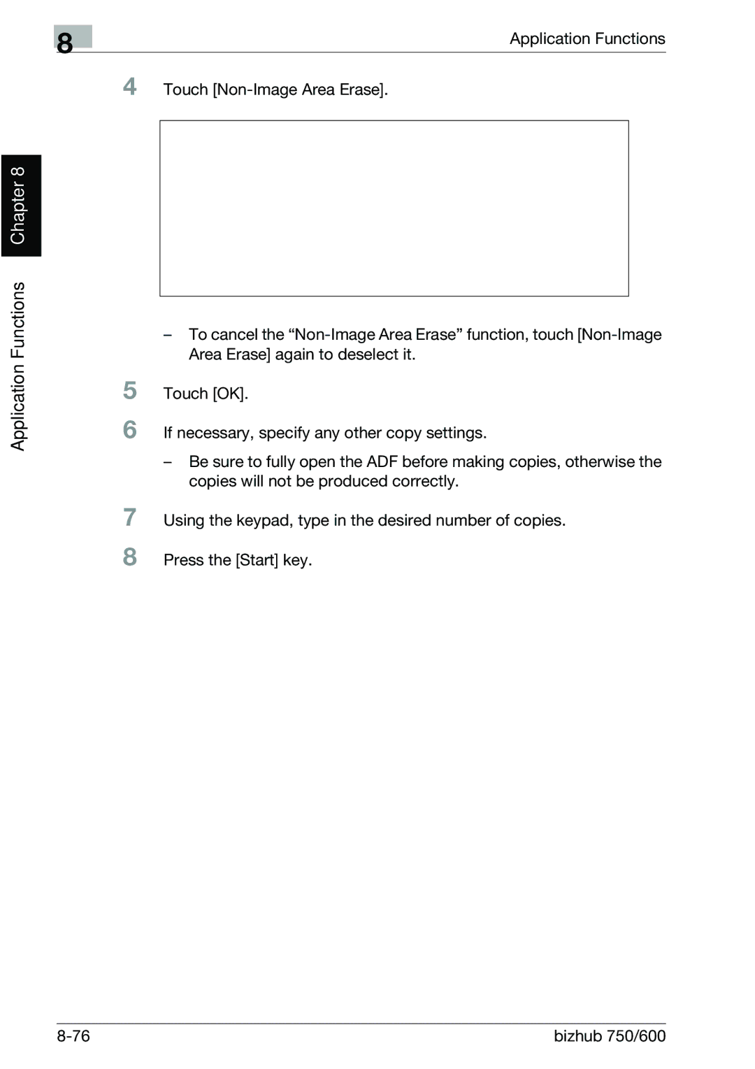 Konica Minolta 750 manual Application Functions Chapter 